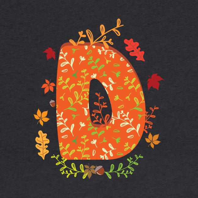 D Autumn monogram by emma17